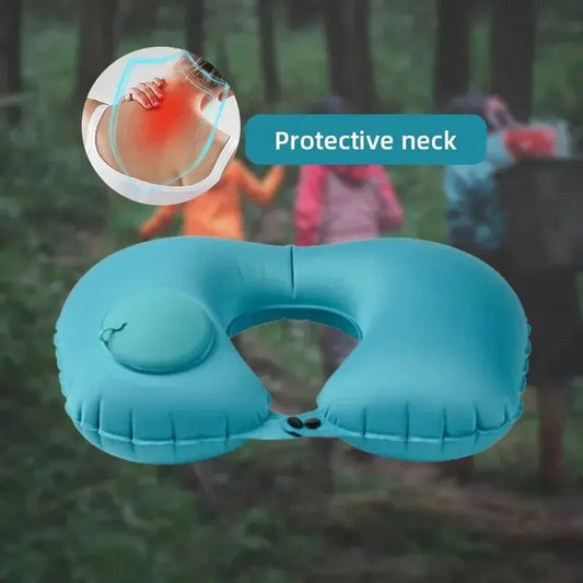 U Shape Neck Cushion Automatic Air Inflatable Pillow