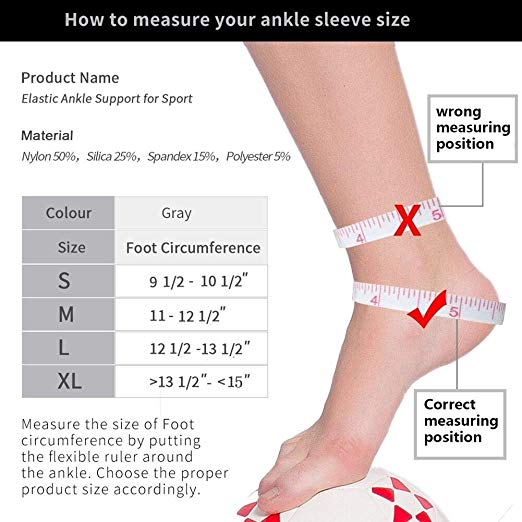 Elastic Silicone Ankle Support Fitness